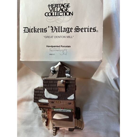 DEPT 56 DICKENS' Village Sesries The Great Denton Mill w/Light - Picture 7 of 7